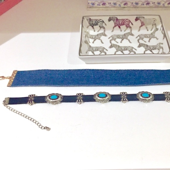 turquoise Western Frame Choker Necklace - Picture 9 of 9